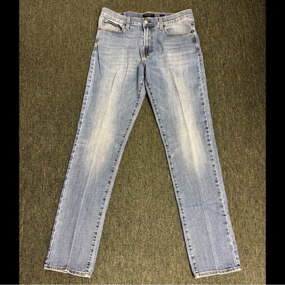 Lucky Brand 410 Athletic Slim Jeans Mens 34x34 Light Wash Denim